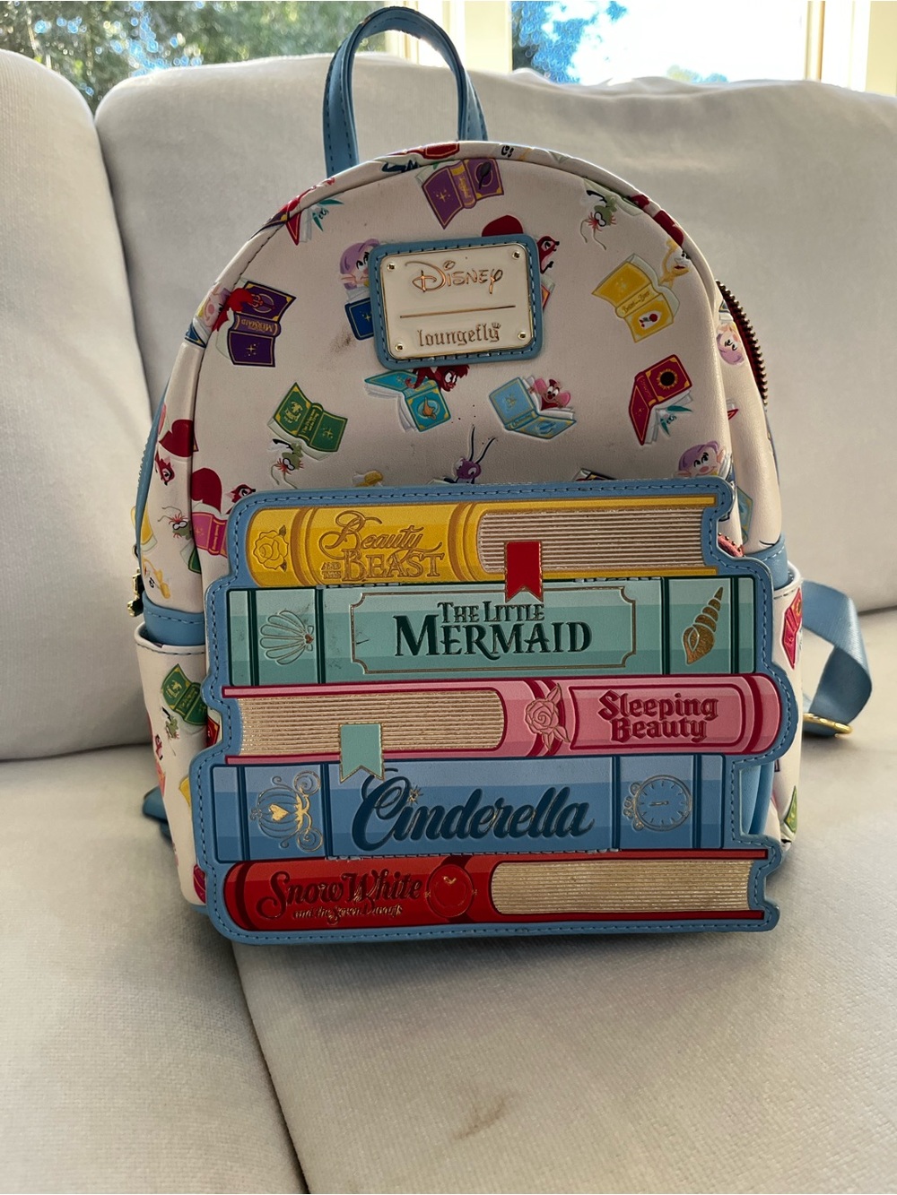 Disney Loungefly Kids' White Storybook Mini Backpack - Multicolor
